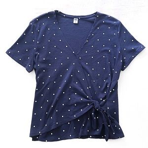 Old Navy's Polka Dot Wrap-Front Side-Tie Top